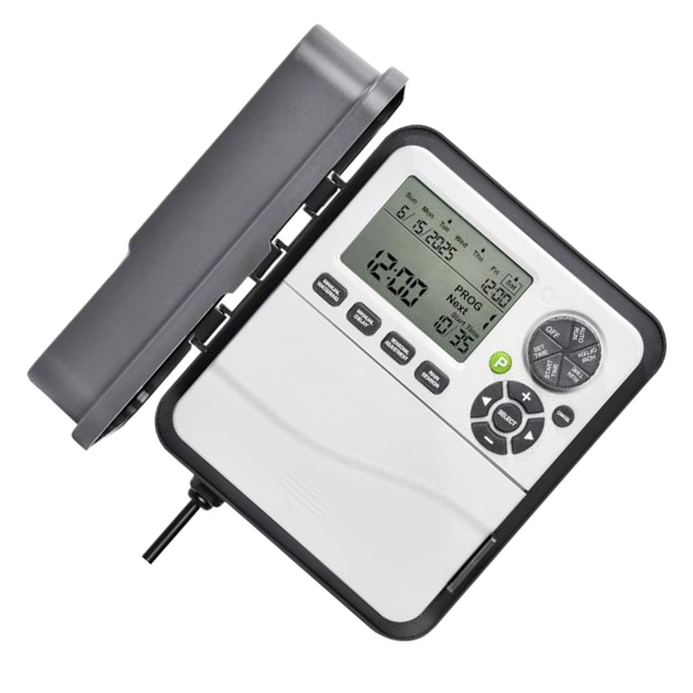 Smart Garden Watering - 1Pc 12 ゾーンプログラマブルスプリンクラーコントローラーグレー LCD スクリーン雨遅延屋内屋外自動庭灌漑システム用