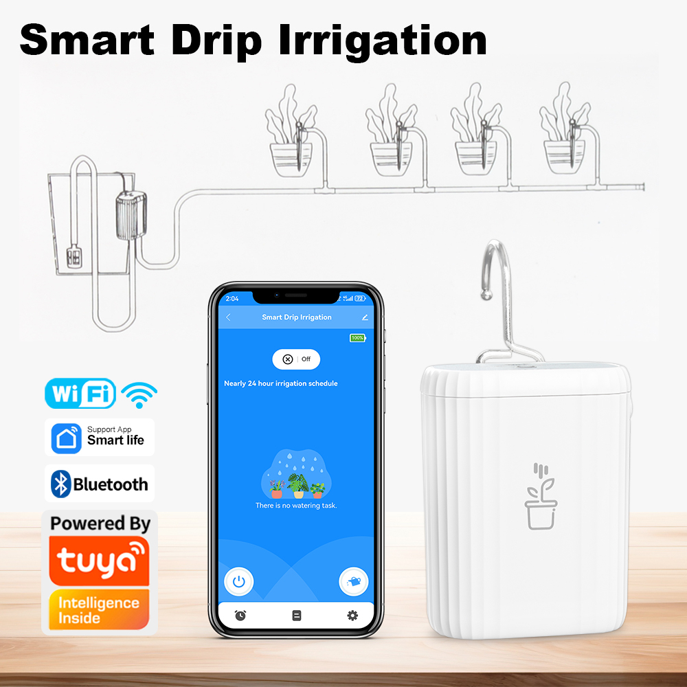 Smart Garden Click And Grow - WiFiインテリジェント散水装置 時限式自動点滴灌漑システム リモートアプリ制御 室内植物用自動散水