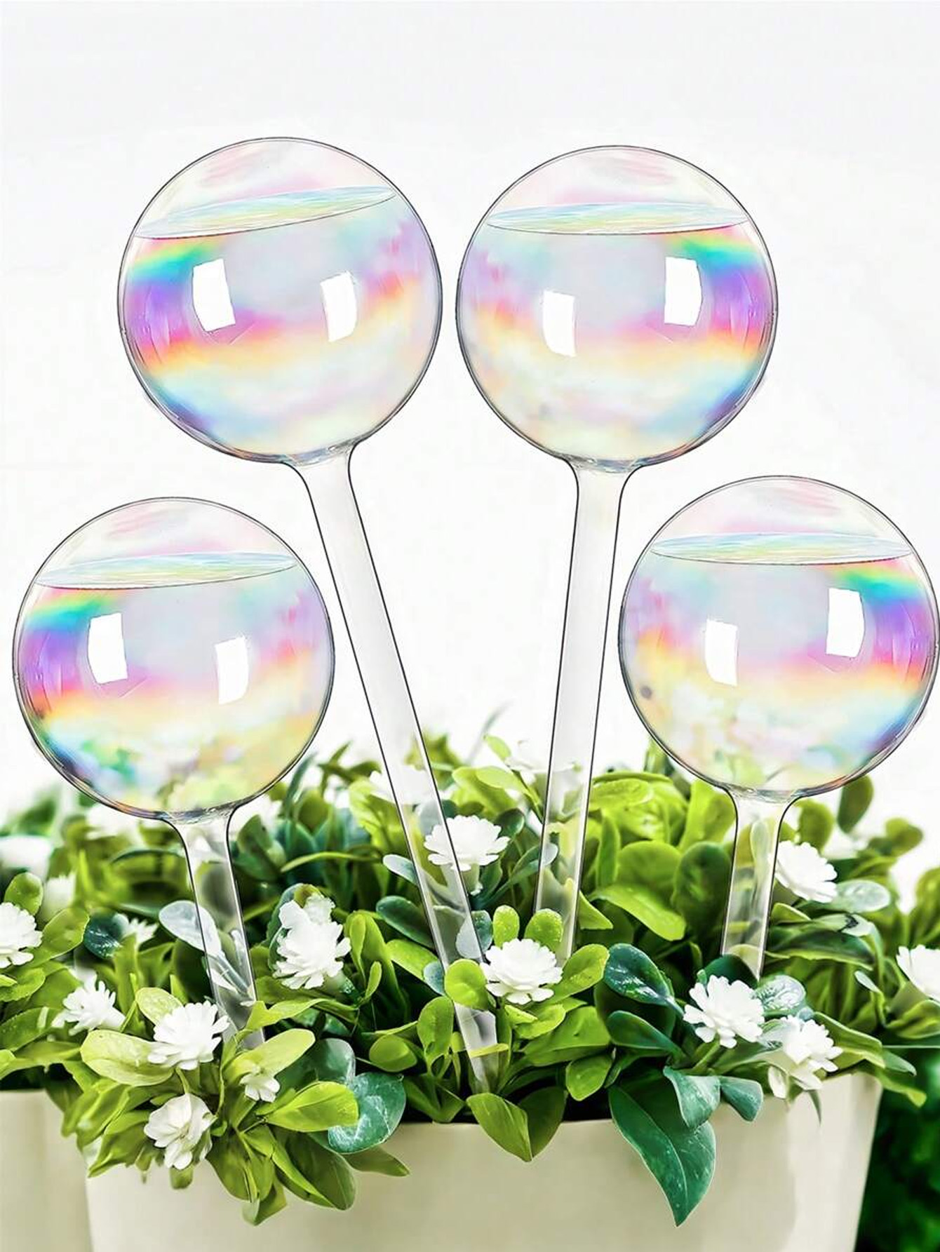 Smart Garden Technology - 1/2/4個入り レインボーグラデーション自動散水スプリンクラー、レーザー強化型丸型散水ボール、ガーデン散水システム、以下に適しています