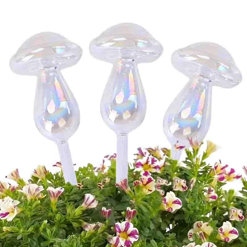 Smart Garden Technology - 1/2 個ガラスストロー自動植物散水電球自己散水キノコ水装置点滴灌漑システム家庭菜園ツール