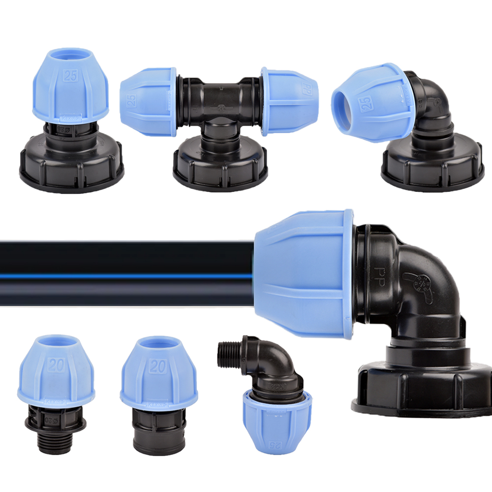 Smart Garden Watering System - 灌漑ibcタンクアダプター、粗スレッド接続、pe PVCパイプ、肘ストレートティー、1 