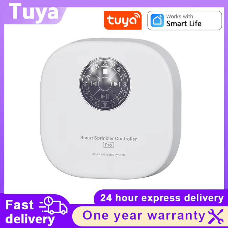 Smart Garden Watering - Tuya WiFiスマートスプリンクラーコントローラー 16ゾーン灌漑タイマー リモートコントロール 自動散水装置 ガーデン用