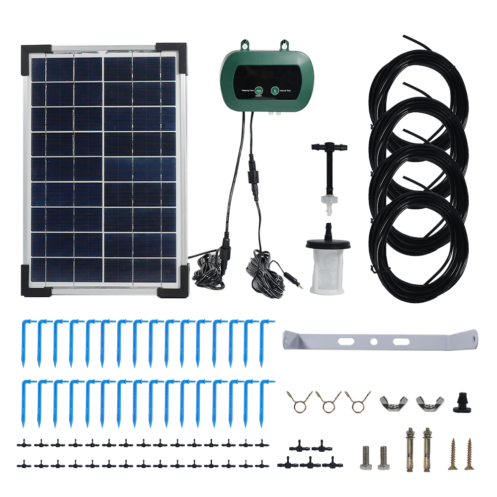 Smart Garden Greenhouse - ソーラー水耕栽培装置 マイクロドリップポンプ ガーデン温室散水キット スマートコントローラー ドリッパー散水灌漑システム