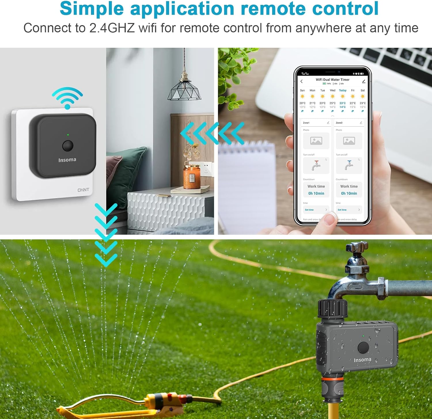 Insoma Wifi 自動散水タイマー リモートガーデンウ - Smart Garden Sphagnum Moss のレビューと価格