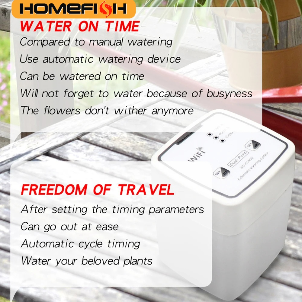 WIFI インテリジェント散水装置ダブルポンプ時限自動点滴灌 - Smart Garden Click And Grow のレビューと価格