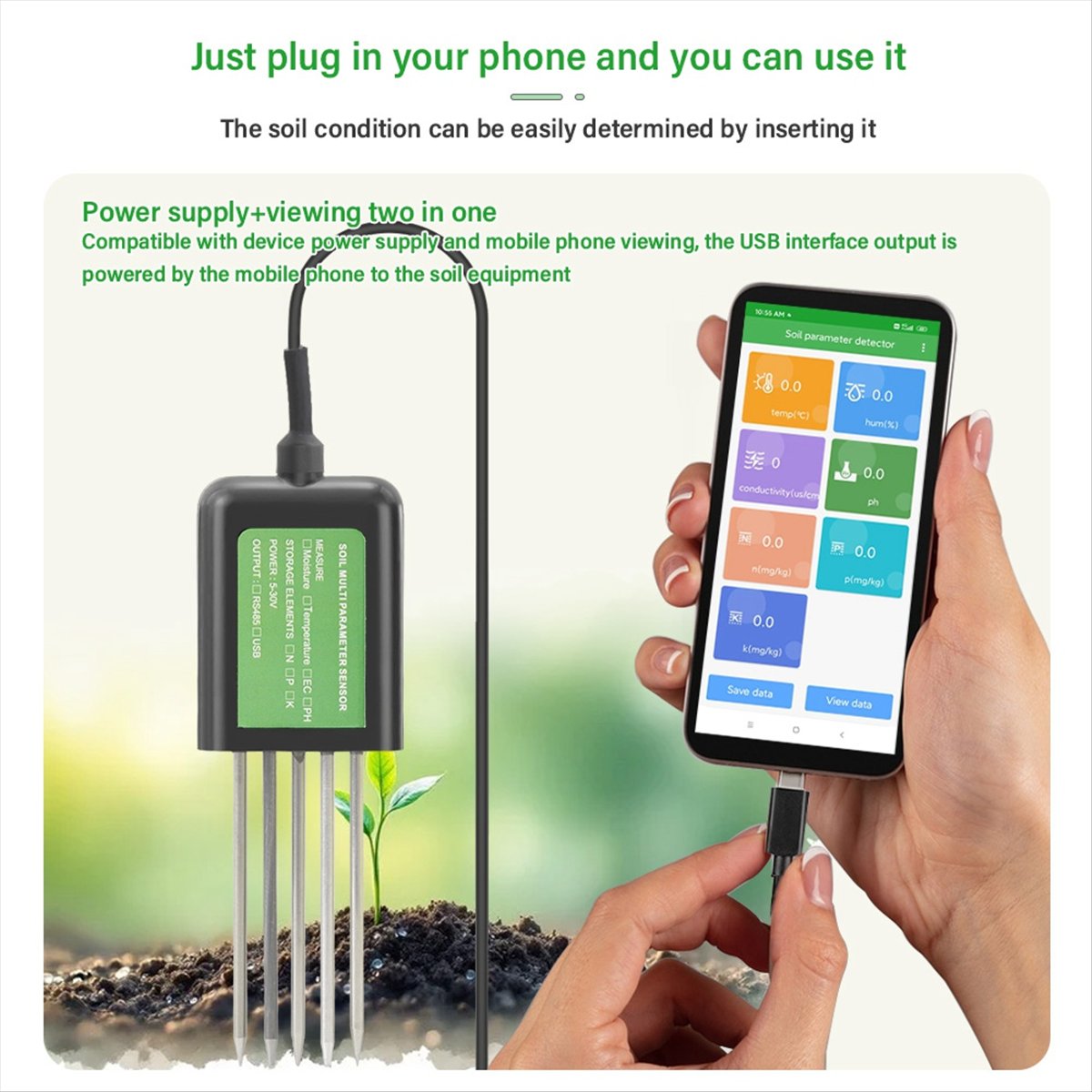 A08I 土壌PHメーター 水分計 土壌分析器 Androi - Smart Garden Nutrients のレビューと価格