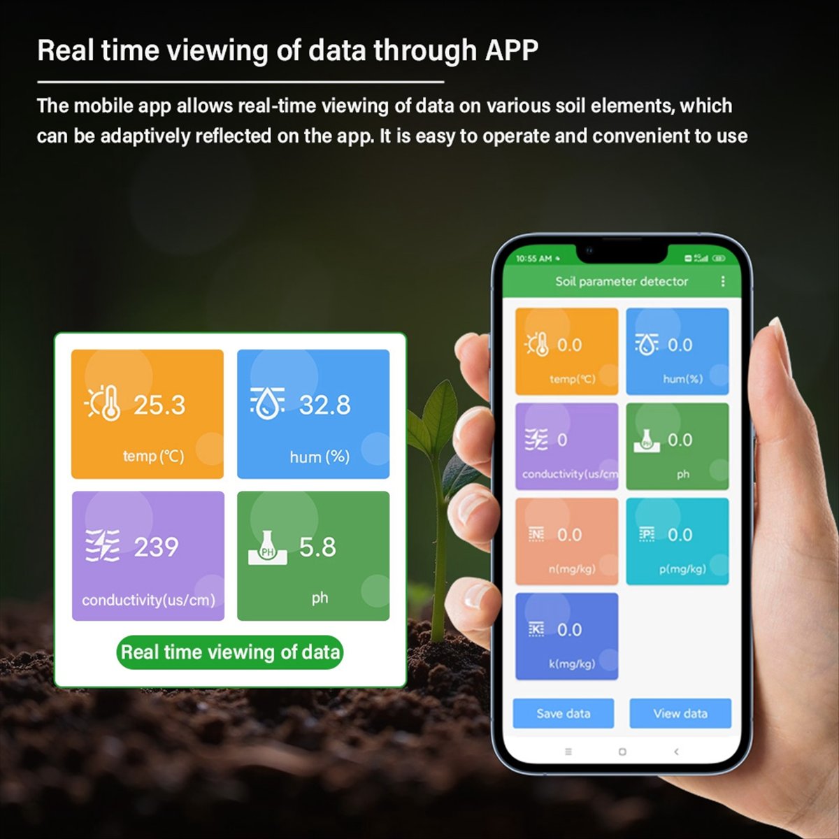 A08I 土壌PHメーター 水分計 土壌分析器 Androi - Smart Garden Nutrients のレビューと価格