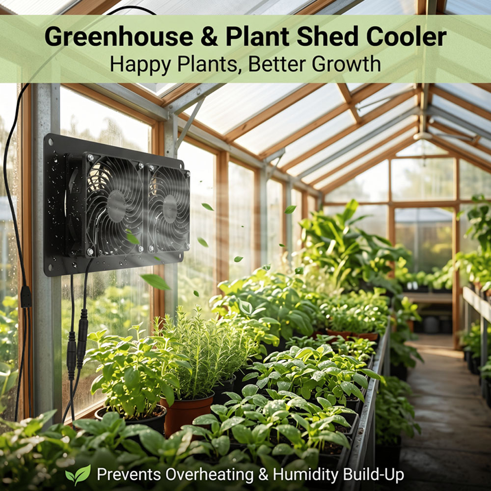 10W 18V ソーラー式デュアルファン換気キット、独立制御 - Smart Garden Greenhouse のレビューと価格