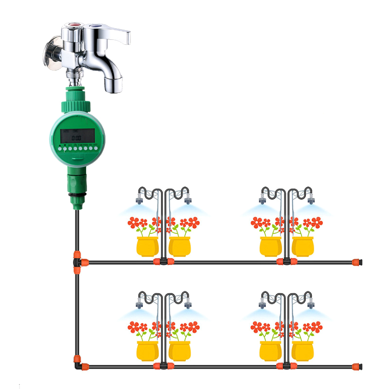 LCD ディスプレイ電子庭じょうろタイマー自動灌漑コントロー - Smart Garden Click And Grow のレビューと価格