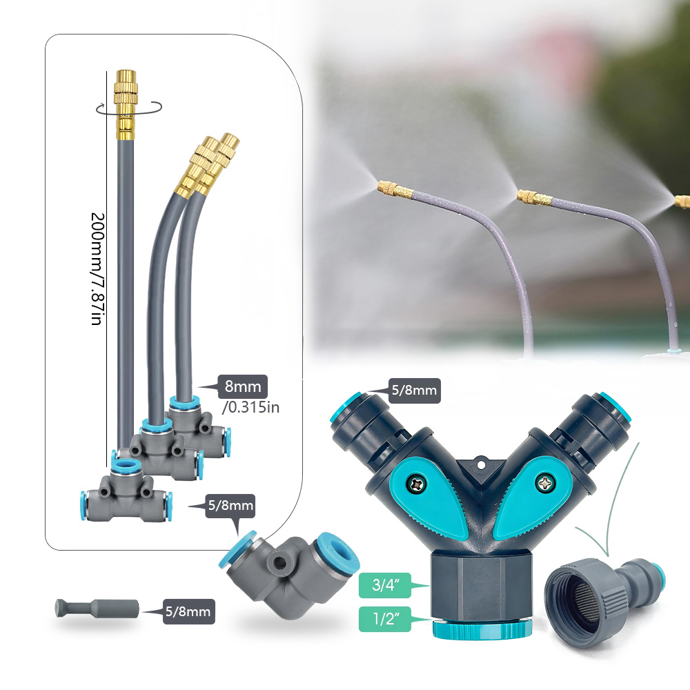 5/8mmホース用フレキシブルクイックコネクション自動噴霧ガ - Smart Garden Watering System のレビューと価格