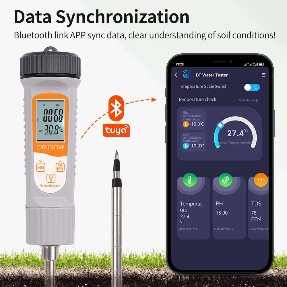 Bluetooth土壌計 多機能4 in 1 EC TDS  - Smart Garden Nutrients のレビューと価格
