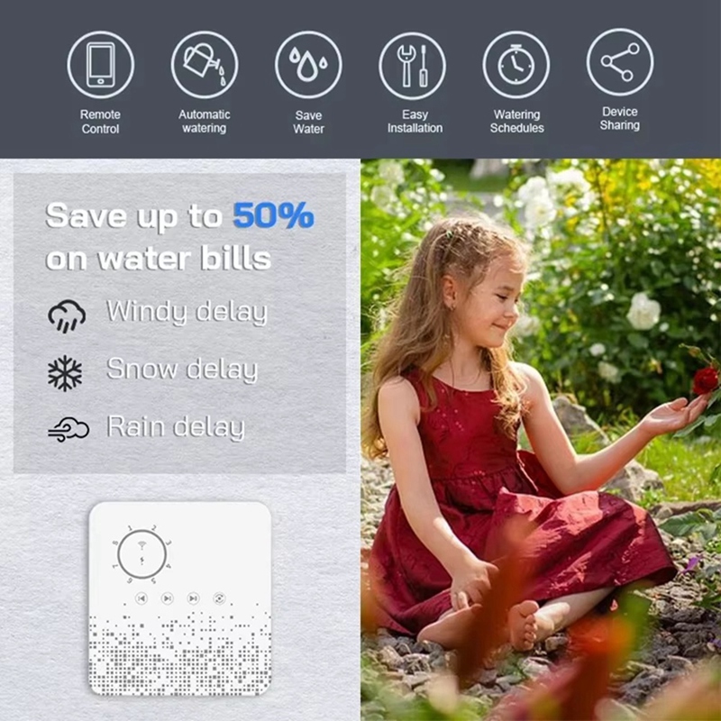 Tuya WiFi スマートスプリンクラーコントローラー 8 - Smart Garden Devices のレビューと価格