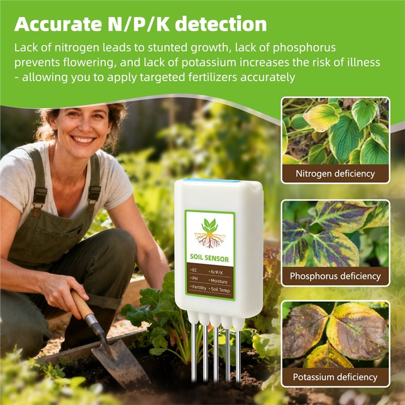 ABVG-スマート土壌水分温度湿度計 8 in 1 Blue - Smart Garden Devices のレビューと価格