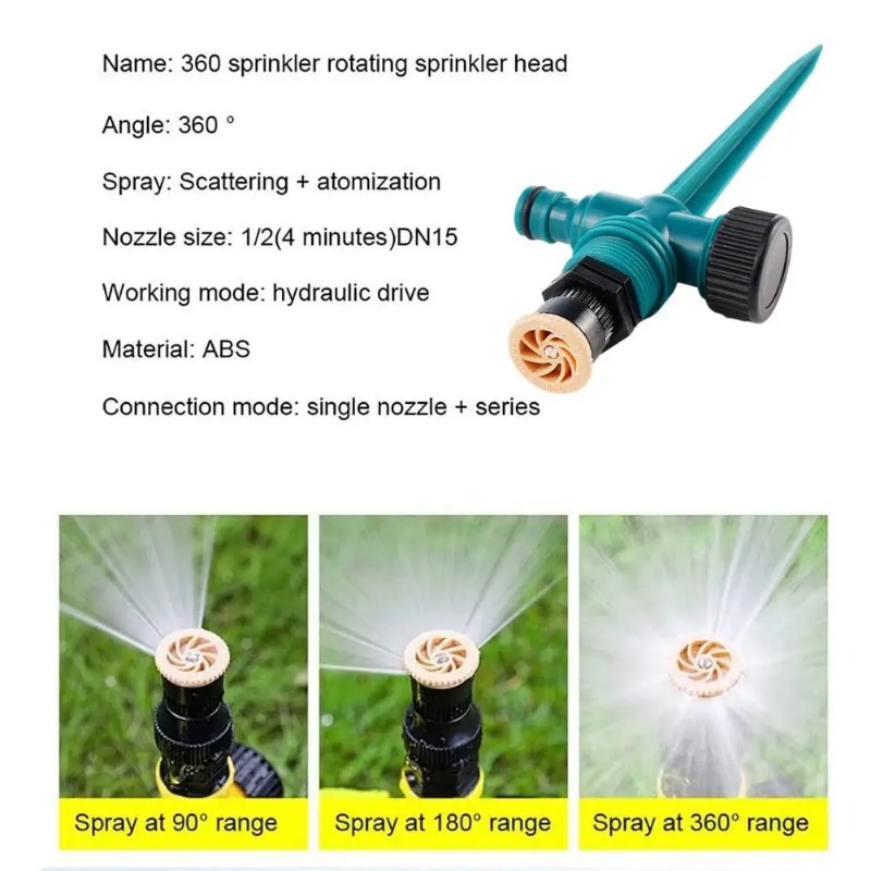ガーデン散水器360 °   回転式灌漑システム農業用地自動 - Smart Garden Technology のレビューと価格