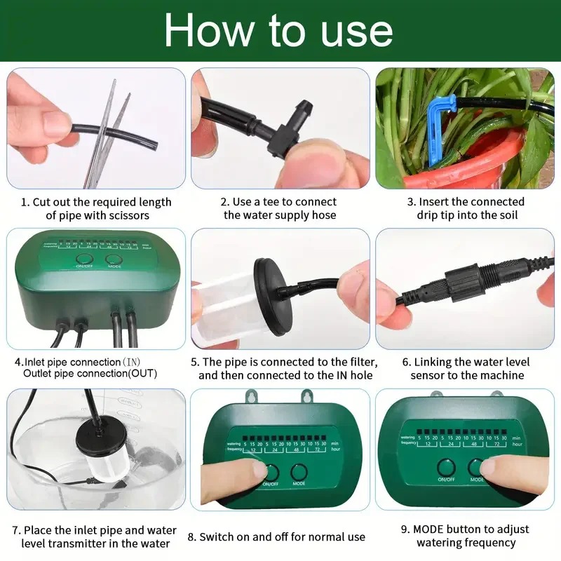 ソーラーインテリジェント灌漑キット 6V 2W 内蔵 180 - Smart Garden Greenhouse のレビューと価格