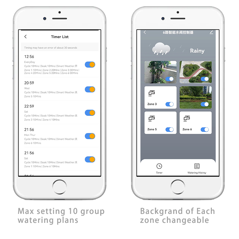 6ゾーンWiFi接続Tuyaスマートホーム散水タイマーとガー - Smart Garden Sphagnum Moss のレビューと価格