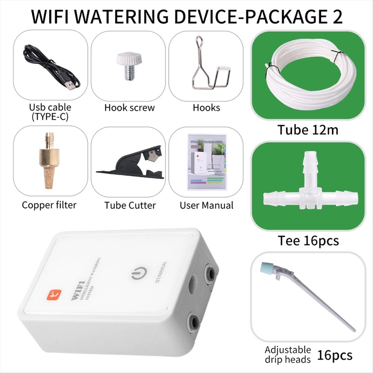 Tuya WiFi スマート散水システム 庭用 自動点滴灌漑 - Smart Garden Devices のレビューと価格